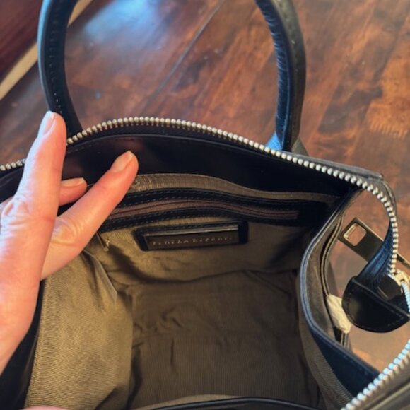 Small Satchel - Black with black calf hair trim - Picture 4 of 8